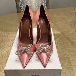 Amina Muaddi Rosie light pink pump size 39.5 excellent condition
